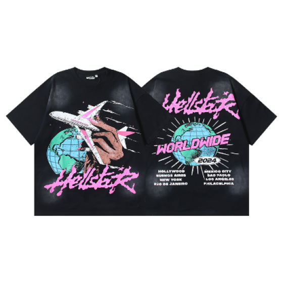 Hellstar Washed Print Short-Sleeve T-Shirt